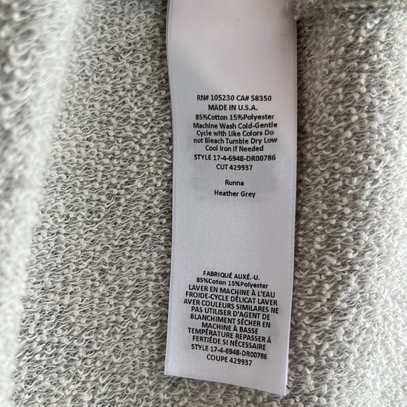 NWT Joie Runna Sweatshirt Dress with Flared Skirt, Large, Grey, Long sleeve .. - Picture 12 of 12